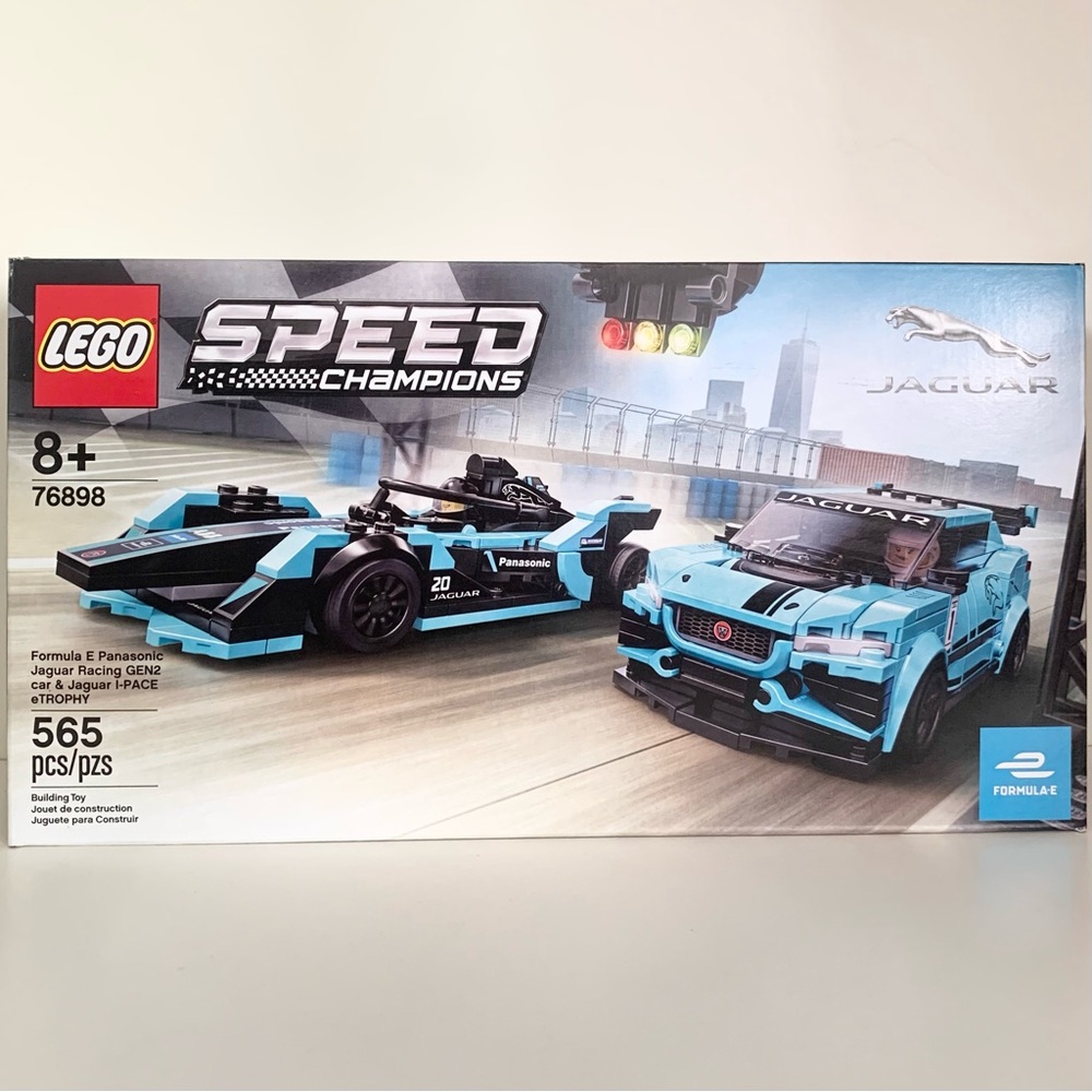 Lego light blue racecars set